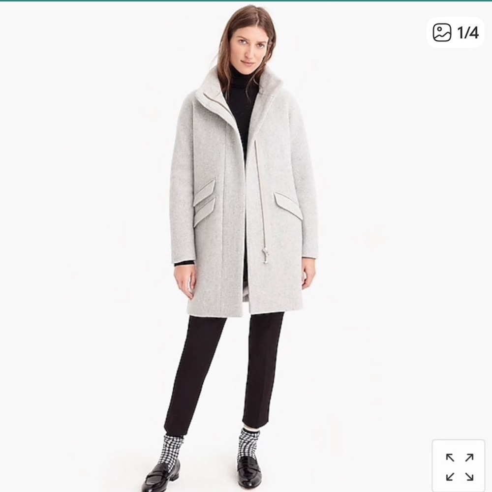 J Crew Cocoon Coat Grey